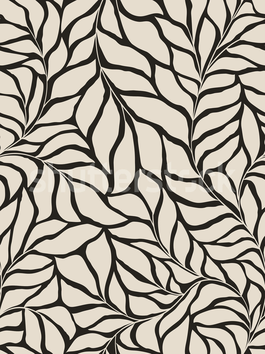 Midnight Vines, Black Mural Wallpaper