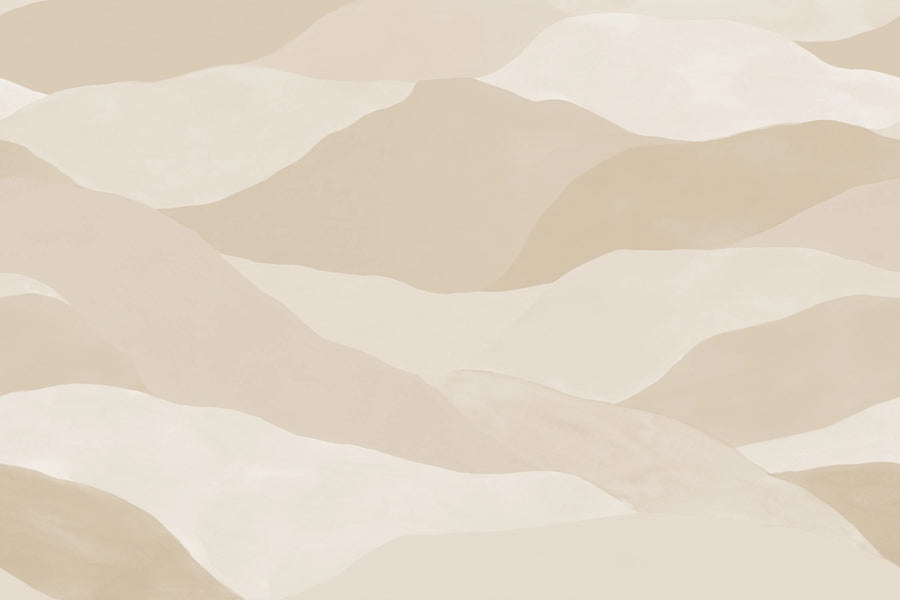 Misty Peaks, Peach Mural Wallpaper
