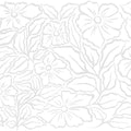 Ink Flowers, White Mural Wallpaper - pure wallpaper artwork