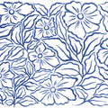 Ink Flowers, Blue Mural Wallpaper - pure wallpaper artwork