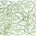 Ink Flowers, Green Mural Wallpaper - pure wallpaper artwork
