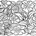 Ink Flowers, Black Mural Wallpaper - pure wallpaper artwork