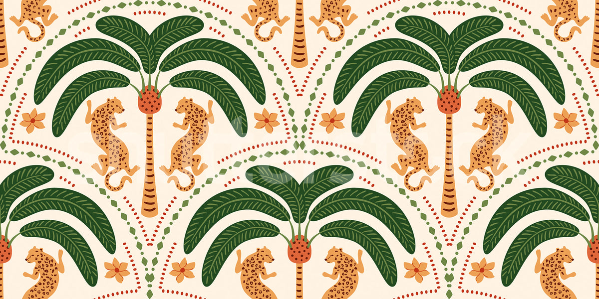 Jungle Rhythm, Yellow Mural Wallpaper - pure wallpaper artwork