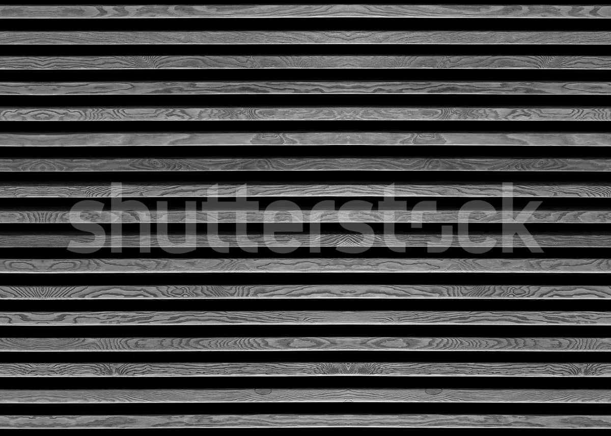 Rib Wood, Horizontal Gray Mural Wallpaper - pure wallpaper artwork