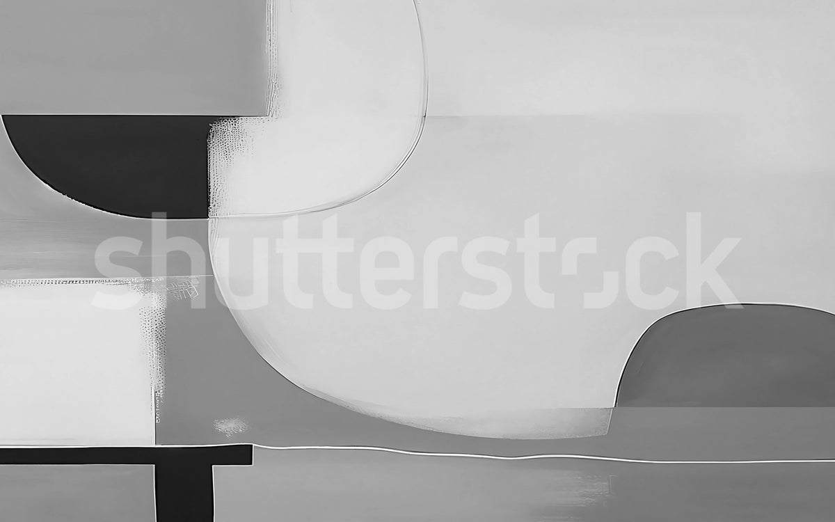 Abstract Shapes, Gray Mural Wallpaper - pure wallpaper artwork