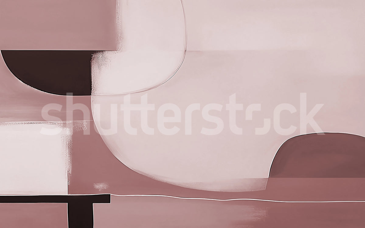 Abstract Shapes, Burgundy Mural Wallpaper - pure wallpaper artwork
