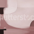 Abstract Shapes, Burgundy Mural Wallpaper - pure wallpaper artwork