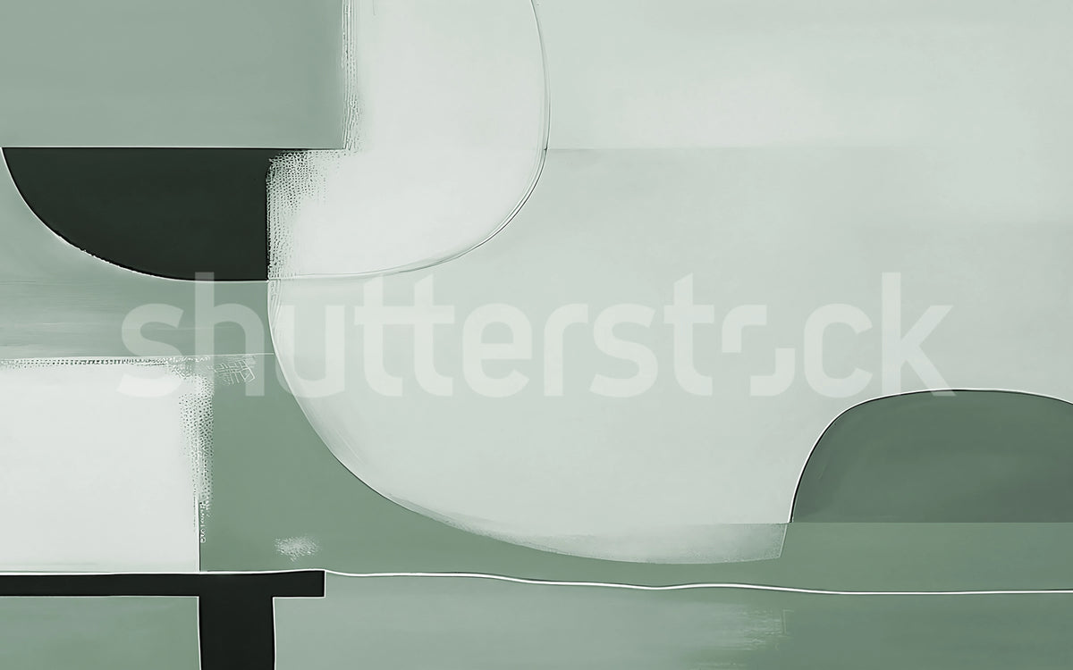 Abstract Shapes, Green Mural Wallpaper - pure wallpaper artwork