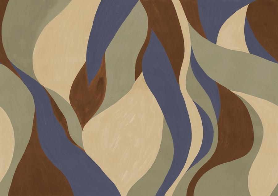 Velvet Flames, Brown Mural Wallpaper