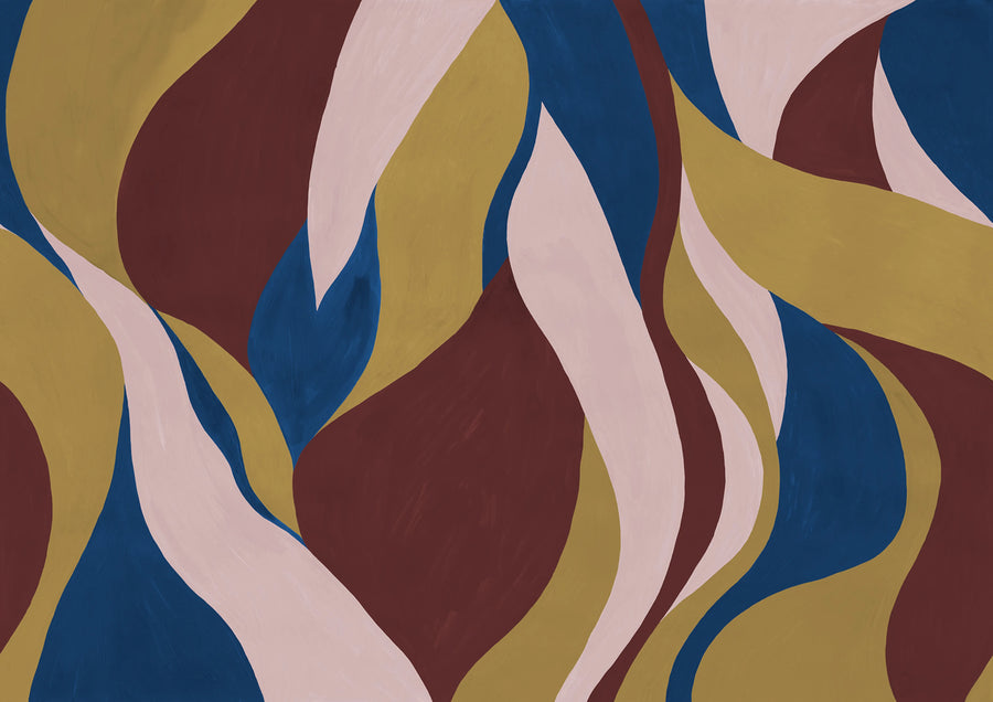 Velvet Flames, Red Mural Wallpaper