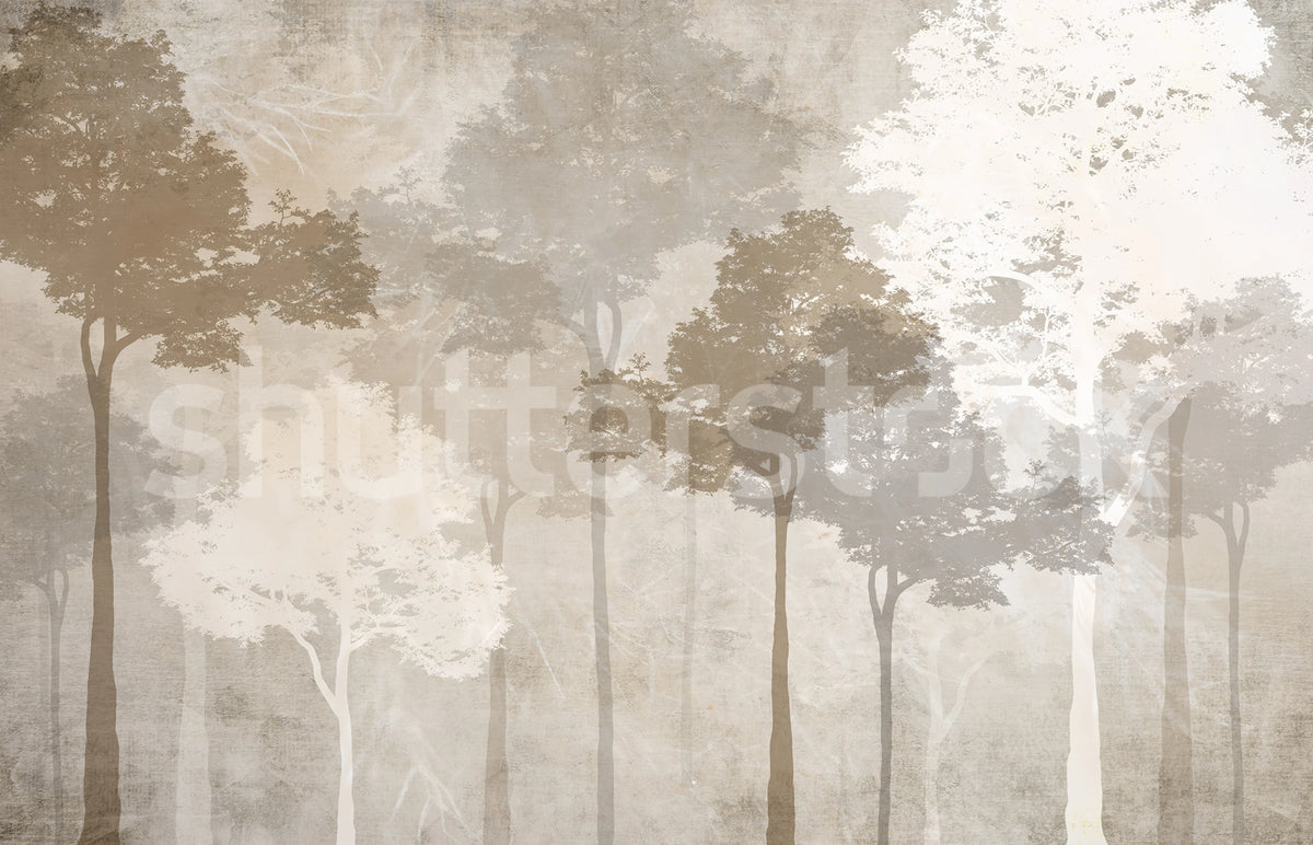 Silent Woods, Sunset Mural Wallpaper - pure wallpaper artwork