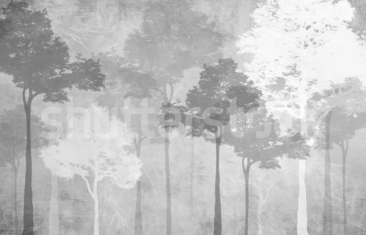 Silent Woods, Nightfall Mural Wallpaper - pure wallpaper artwork