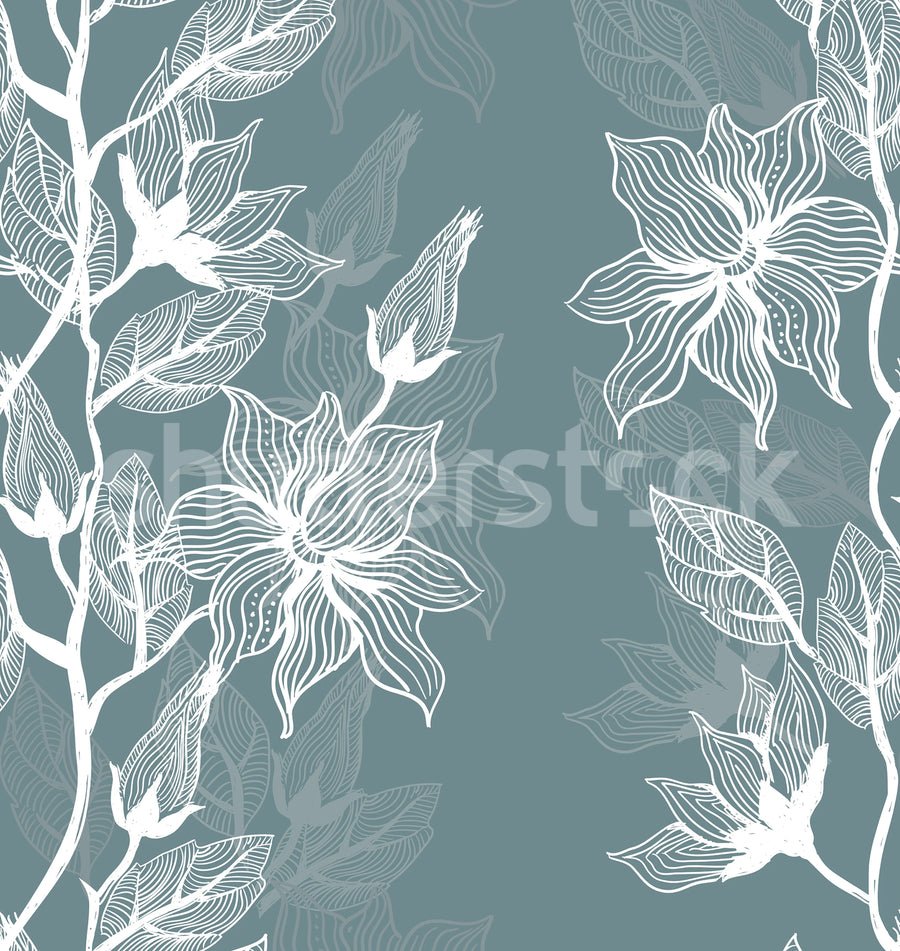 Giant Flora, Lagoon Mural Wallpaper