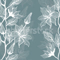 Giant Flora, Lagoon Mural Wallpaper - pure wallpaper artwork