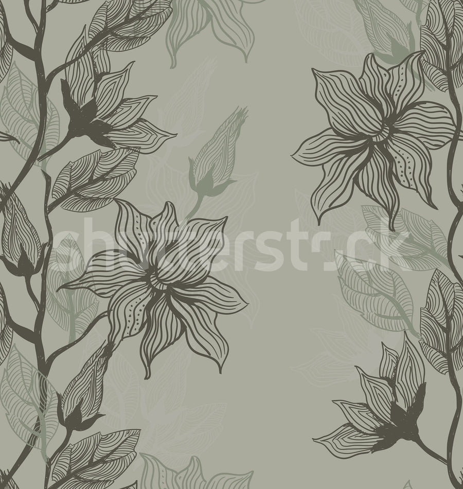 Giant Flora, Moss Mural Wallpaper