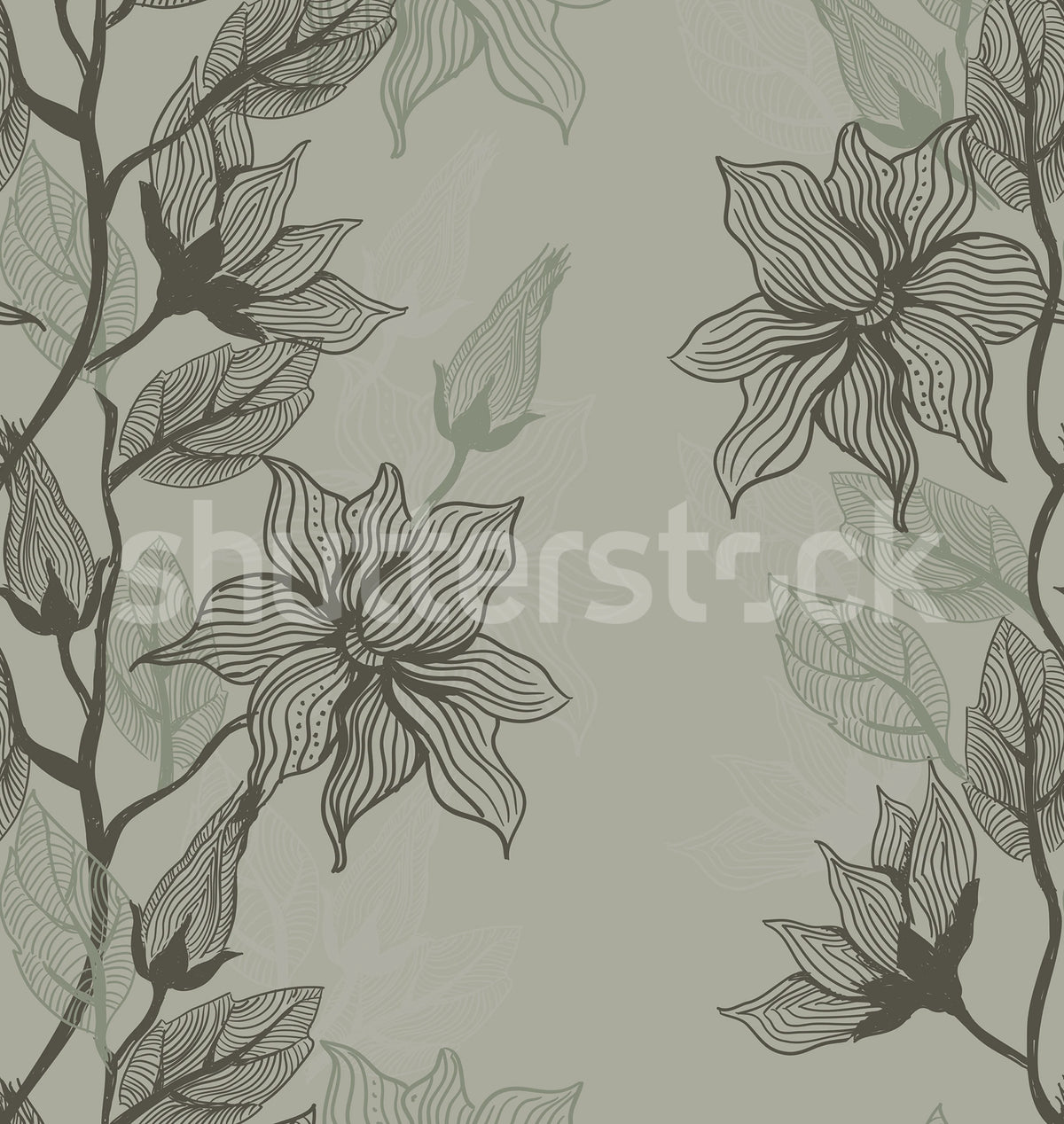 Giant Flora, Moss Mural Wallpaper - pure wallpaper artwork