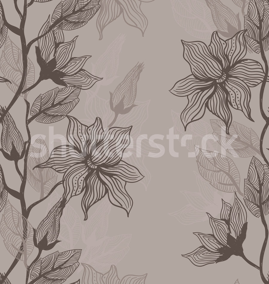 Giant Flora, Clay Mural Wallpaper