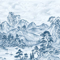 Timeless Pines, Blue Mural Wallpaper - pure wallpaper artwork