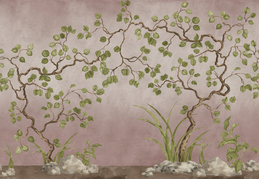 Forest of Dreams, Pink Mural Wallpaper