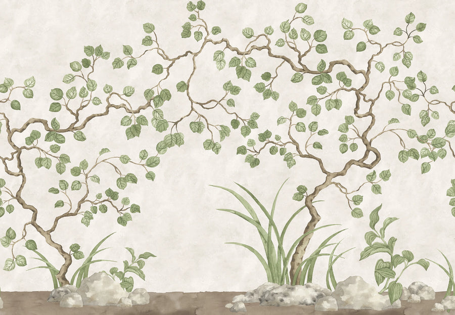 Forest of Dreams, Beige Mural Wallpaper