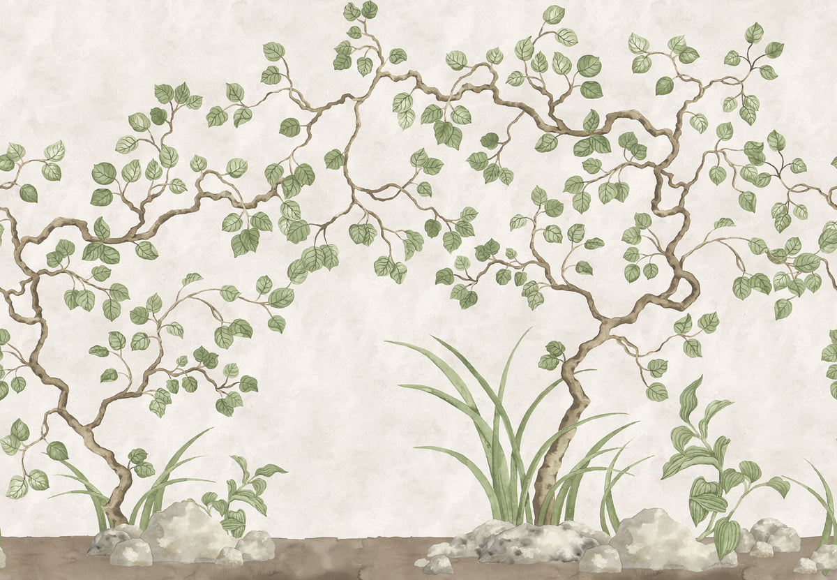 Forest of Dreams, Beige Mural Wallpaper - pure wallpaper artwork