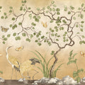 Where Cranes Dream, Yellow Mural Wallpaper - pure wallpaper artwork