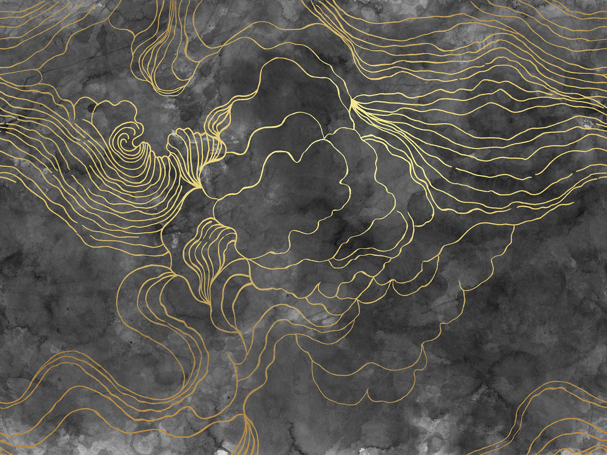 Opulence Storm, Black Mural Wallpaper - pure wallpaper artwork
