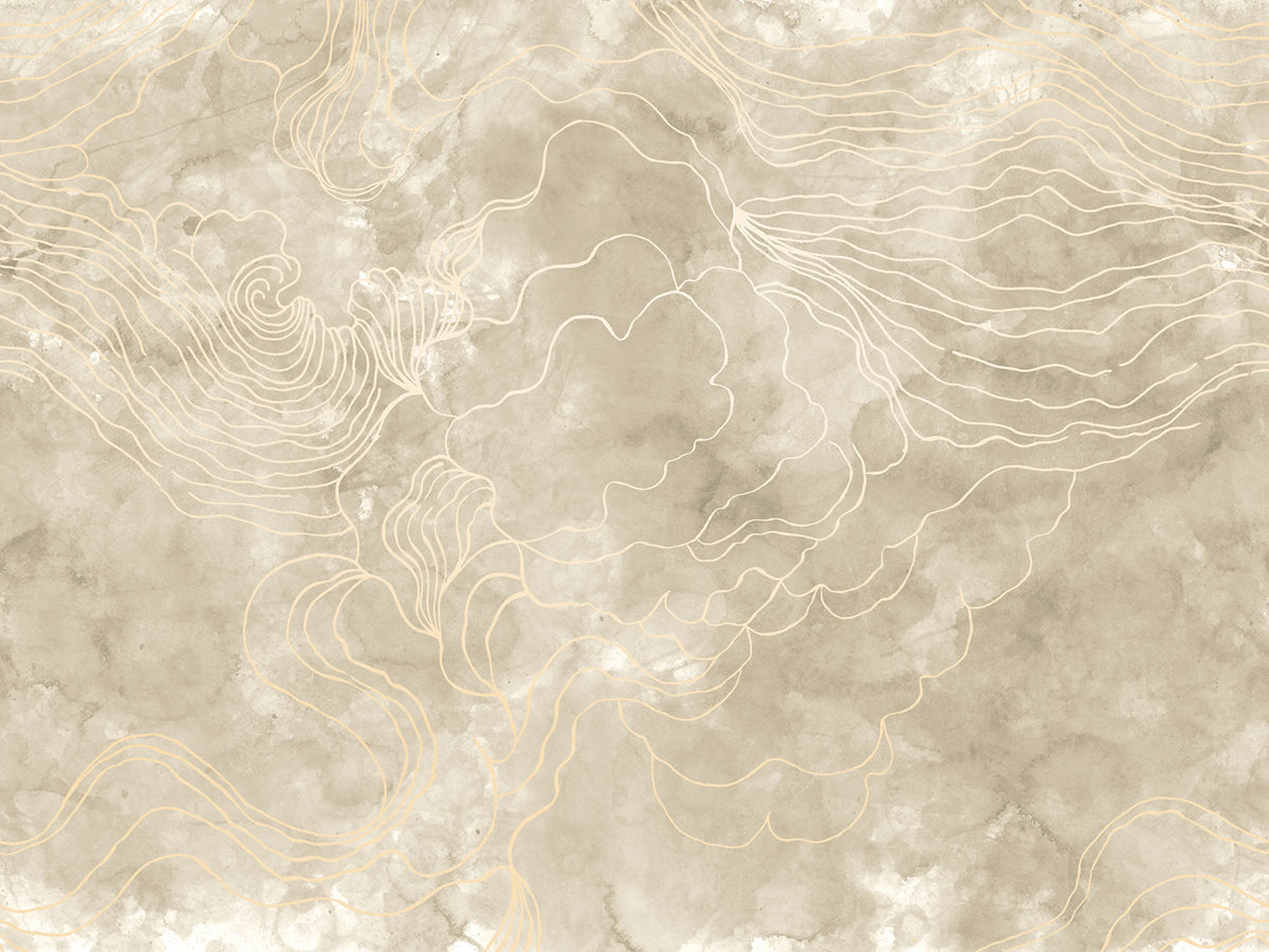 Opulence Storm, Beige Mural Wallpaper - pure wallpaper artwork