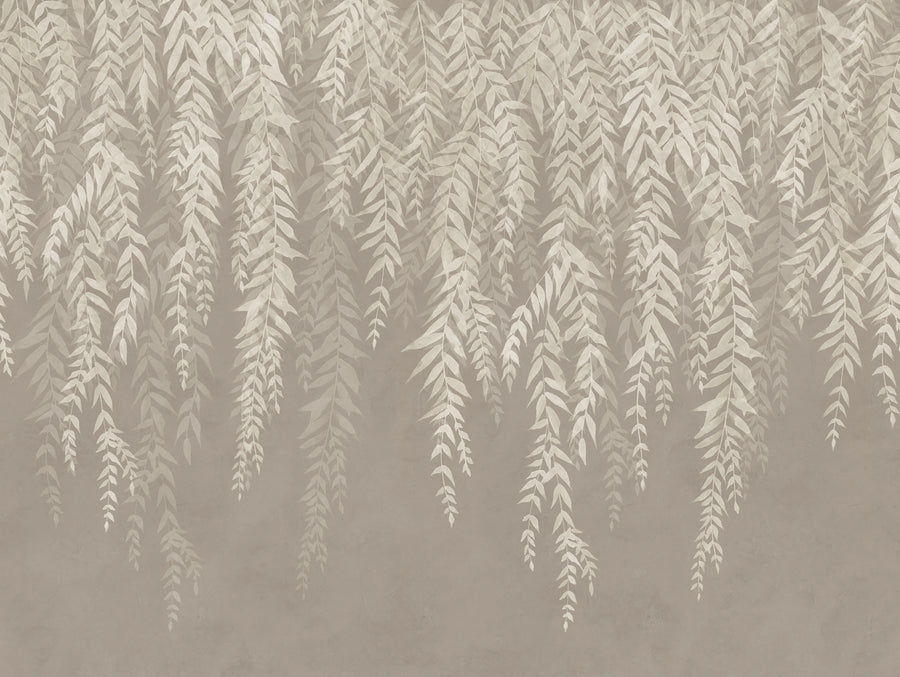 Whispers of Bamboo, Gray Mural Wallpaper