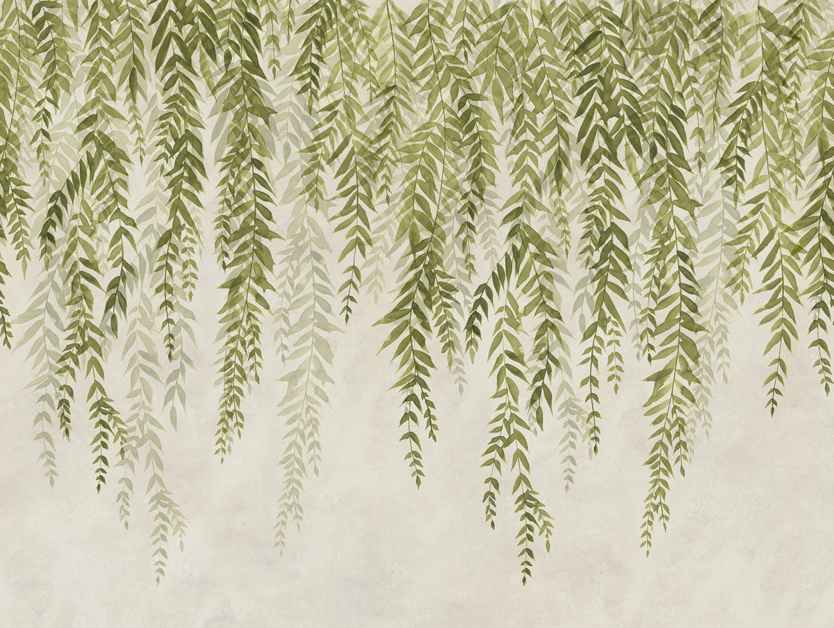 Whispers of Bamboo, Green Mural Wallpaper - pure wallpaper artwork