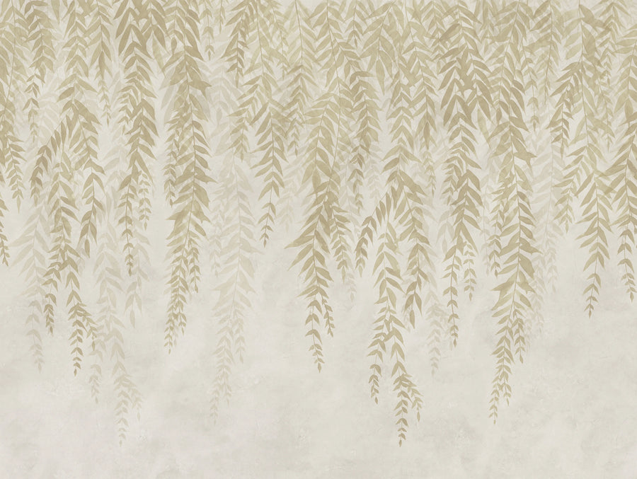 Whispers of Bamboo, Beige Mural Wallpaper