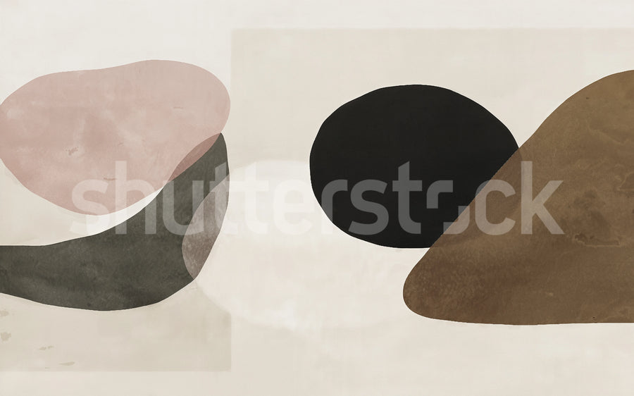 Modern Shapes, Soft Mural Wallpaper