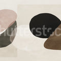 Modern Shapes, Soft Mural Wallpaper - pure wallpaper artwork
