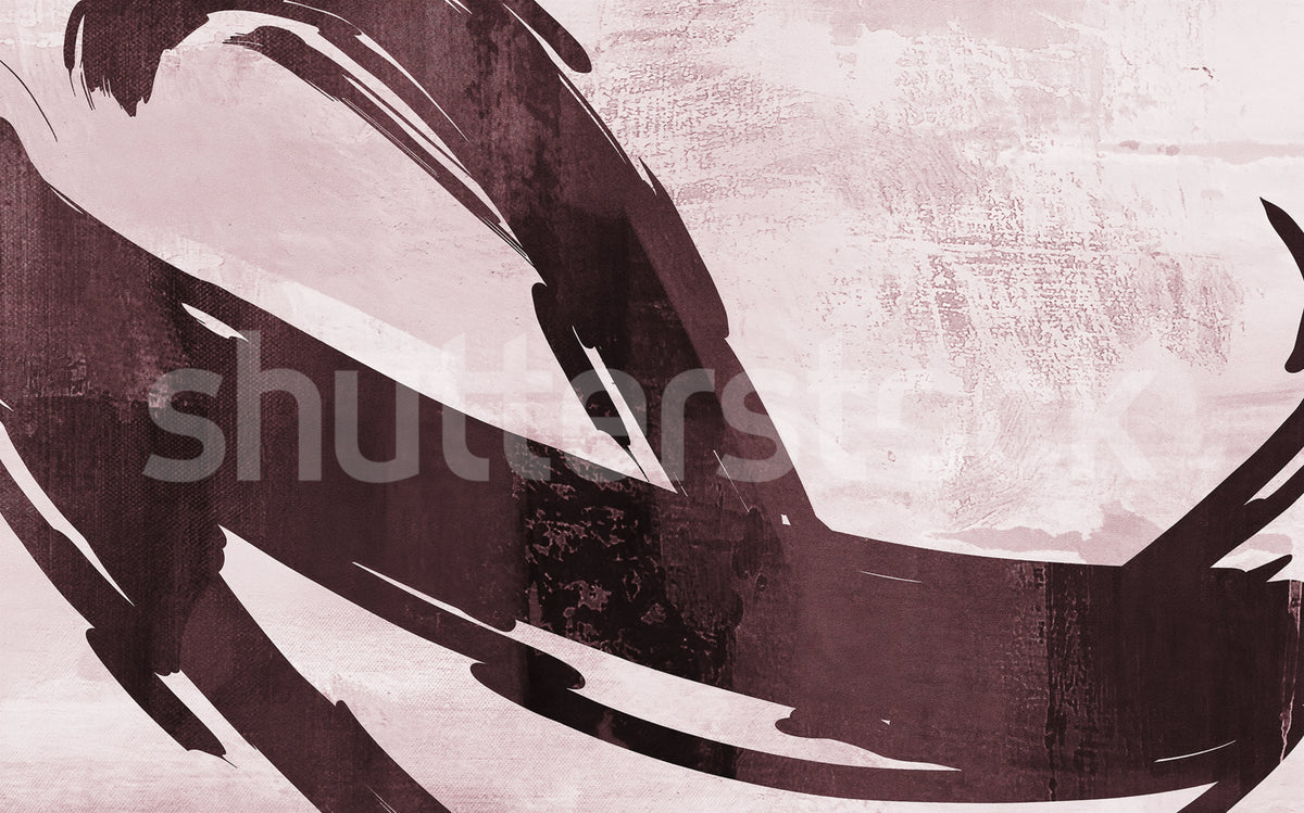 Artzy Stripes, Burgundy Mural Wallpaper - pure wallpaper artwork
