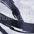 Artzy Stripes, Blue Mural Wallpaper - pure wallpaper artwork