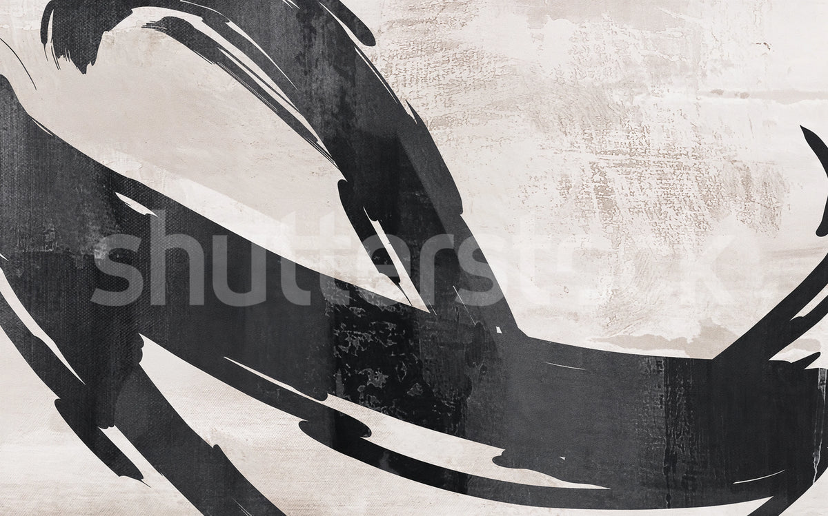 Artzy Stripes, Gray Mural Wallpaper - pure wallpaper artwork