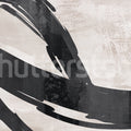 Artzy Stripes, Gray Mural Wallpaper - pure wallpaper artwork