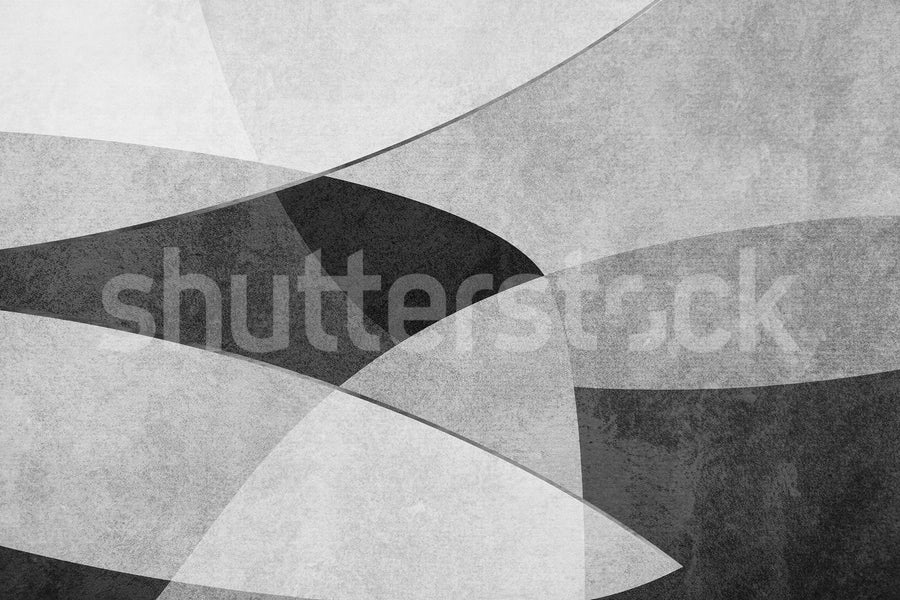 Shapes and Forms, Gray Mural Wallpaper