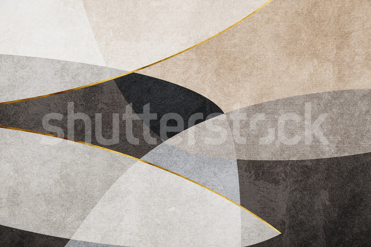 Shapes and Forms, Beige Mural Wallpaper - pure wallpaper artwork