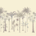 Playful Palms, Yellow Mural Wallpaper - pure wallpaper artwork