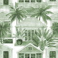 Palm Residence, Green Mural Wallpaper - pure wallpaper artwork