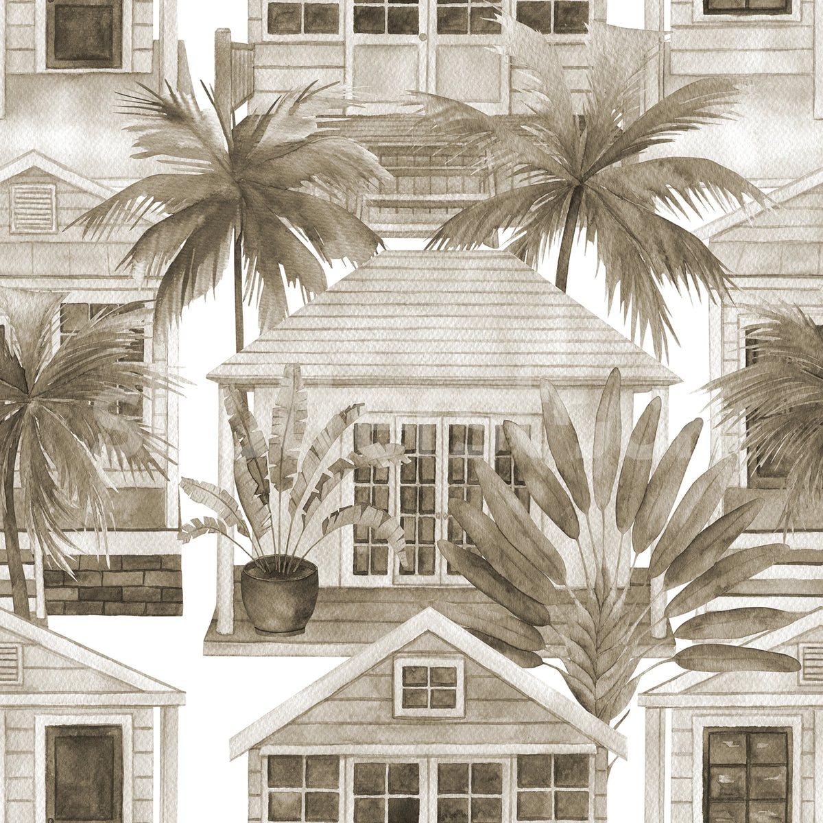 Palm Residence, Sand Mural Wallpaper - pure wallpaper artwork