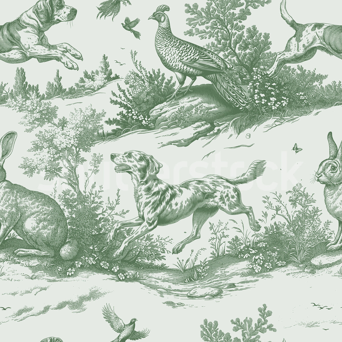 Countryside Tales, Richmond Green Mural Wallpaper - pure wallpaper artwork