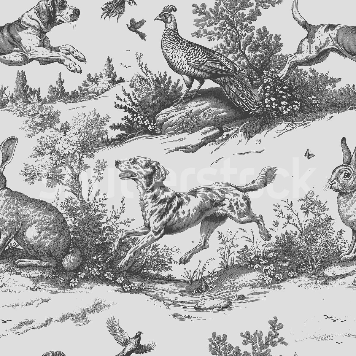 Countryside Tales, London Black Mural Wallpaper - pure wallpaper artwork