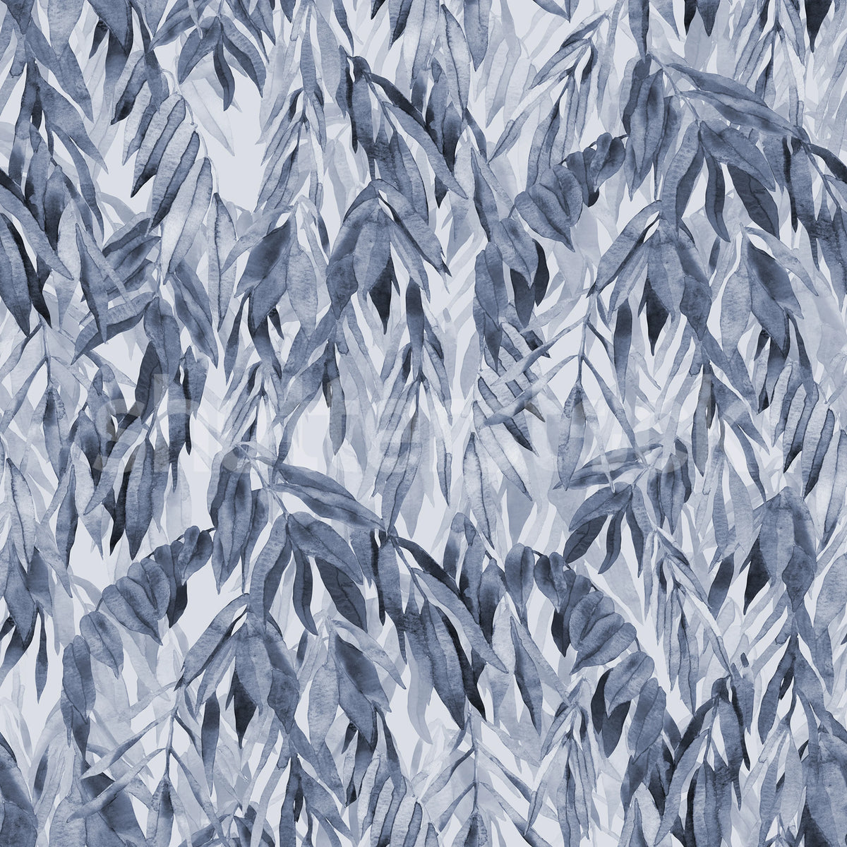 Hanging Branches, Blue Mural Wallpaper - pure wallpaper artwork