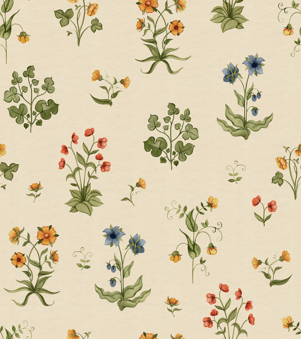Timeless Flora, Beige Mural Wallpaper - pure wallpaper artwork