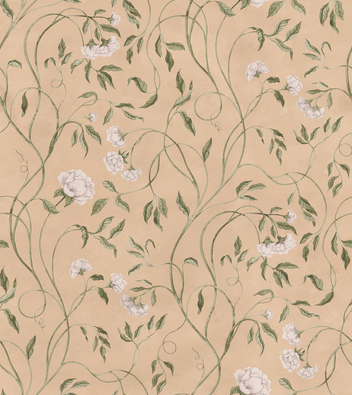 Peony Bloom, Peach Mural Wallpaper - pure wallpaper artwork
