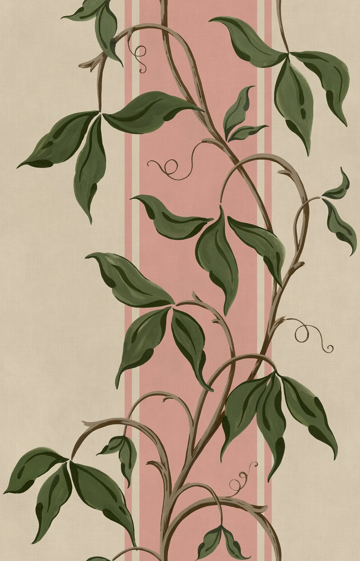Garden Stripe, Pink Mural Wallpaper - pure wallpaper artwork