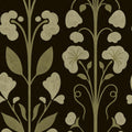 Folk Flower, Dark Green Mural Wallpaper - pure wallpaper artwork
