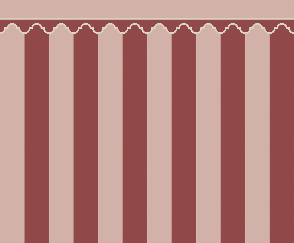 Stripe Chateau, Pink Mural Wallpaper - pure wallpaper artwork